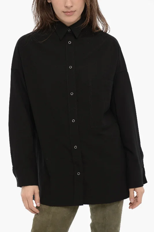 Destin Solid Color Wool GIO Shirt with Breast Pocket S Standard size-- Striped Floral Plaid Destin Solid Color Wool GIO Shirt with Breast Pocket S Standard size-- Striped Floral Plaid