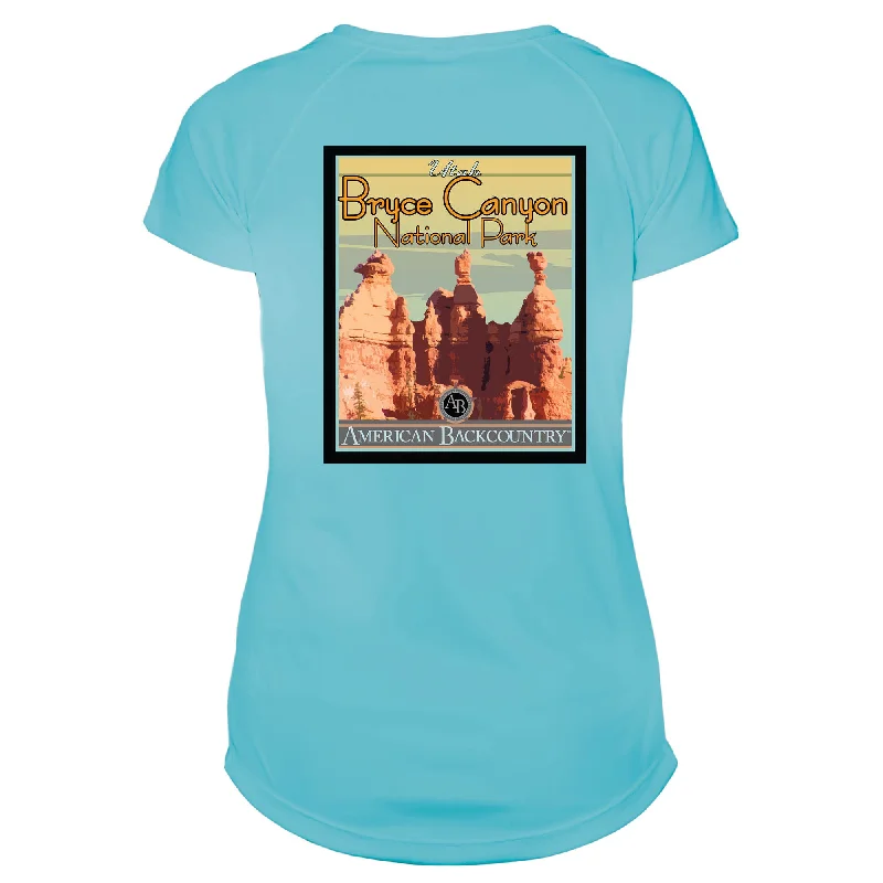 Bryce Canyon National Park Vintage Destinations Microfiber Women's T-Shirt-- Denim Fabric Leather Fabric Suede Fabric Bryce Canyon National Park Vintage Destinations Microfiber Women's T-Shirt-- Denim Fabric Leather Fabric Suede Fabric
