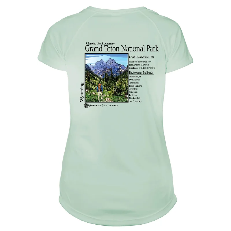 Grand Teton Classic Backcountry Microfiber Women's T-Shirt-- Zippered Front Buttoned Front Snap Front Grand Teton Classic Backcountry Microfiber Women's T-Shirt-- Zippered Front Buttoned Front Snap Front