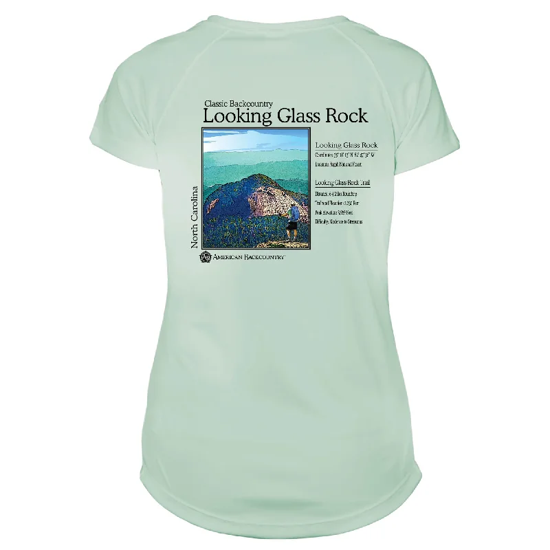 Looking Glass Rock Classic Backcountry Microfiber Women's T-Shirt-- Iron Safe Non-Iron Wrinkle Free Looking Glass Rock Classic Backcountry Microfiber Women's T-Shirt-- Iron Safe Non-Iron Wrinkle Free