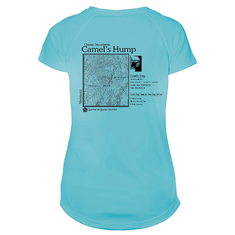 Camels Hump Classic Mountain Microfiber Women's T-Shirt-- Cotton Fabric Linen Fabric Terry Fabric Camels Hump Classic Mountain Microfiber Women's T-Shirt-- Cotton Fabric Linen Fabric Terry Fabric