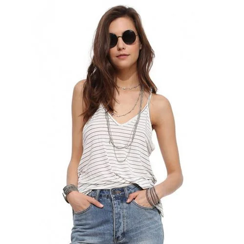 Color Contract Strape T Shirt Sexy Backless Women Sling Tank Top-- Thin T-Shirt Open Front Quick Dry Color Contract Strape T Shirt Sexy Backless Women Sling Tank Top-- Thin T-Shirt Open Front Quick Dry