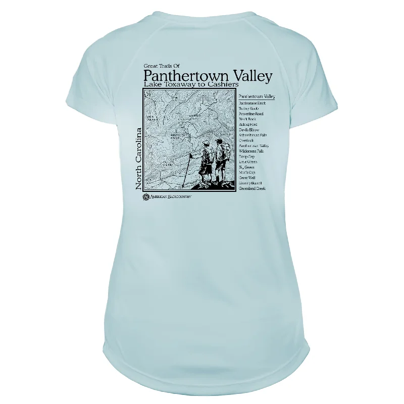 Panthertown Valley Great Trails Microfiber Women's T-Shirt-- Print Jacquard Patchwork Panthertown Valley Great Trails Microfiber Women's T-Shirt-- Print Jacquard Patchwork