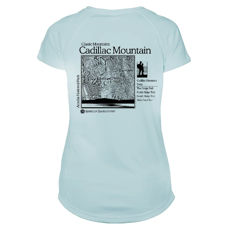 Cadillac Mountain Classic Mountain Microfiber Women's T-Shirt-- Faux Fur Fabric Real Fur Fabric Shearling Fabric Cadillac Mountain Classic Mountain Microfiber Women's T-Shirt-- Faux Fur Fabric Real Fur Fabric Shearling Fabric