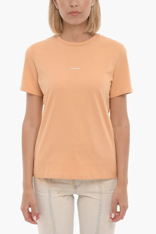 Holzweiler Solid Color SUZANA T-Shirt with Printed Logo S Standard size-- Graphic Embroidered Appliqued Holzweiler Solid Color SUZANA T-Shirt with Printed Logo S Standard size-- Graphic Embroidered Appliqued