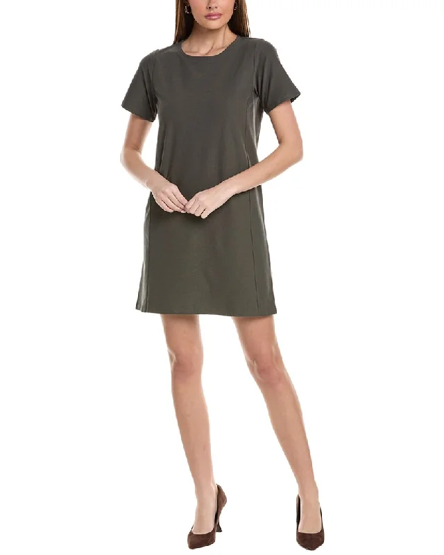 Eileen Fisher Petite Jewel Neck T-Shirt Dress-- Nylon Fabric Polyester Fabric Spandex Fabric Eileen Fisher Petite Jewel Neck T-Shirt Dress-- Nylon Fabric Polyester Fabric Spandex Fabric