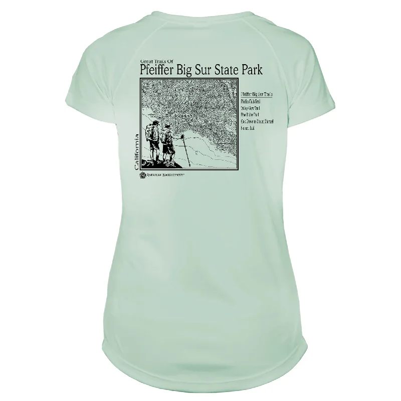 Pfeiffer State Park Great Trails Microfiber Women's T-Shirt-- Zippered Front Buttoned Front Snap Front Pfeiffer State Park Great Trails Microfiber Women's T-Shirt-- Zippered Front Buttoned Front Snap Front