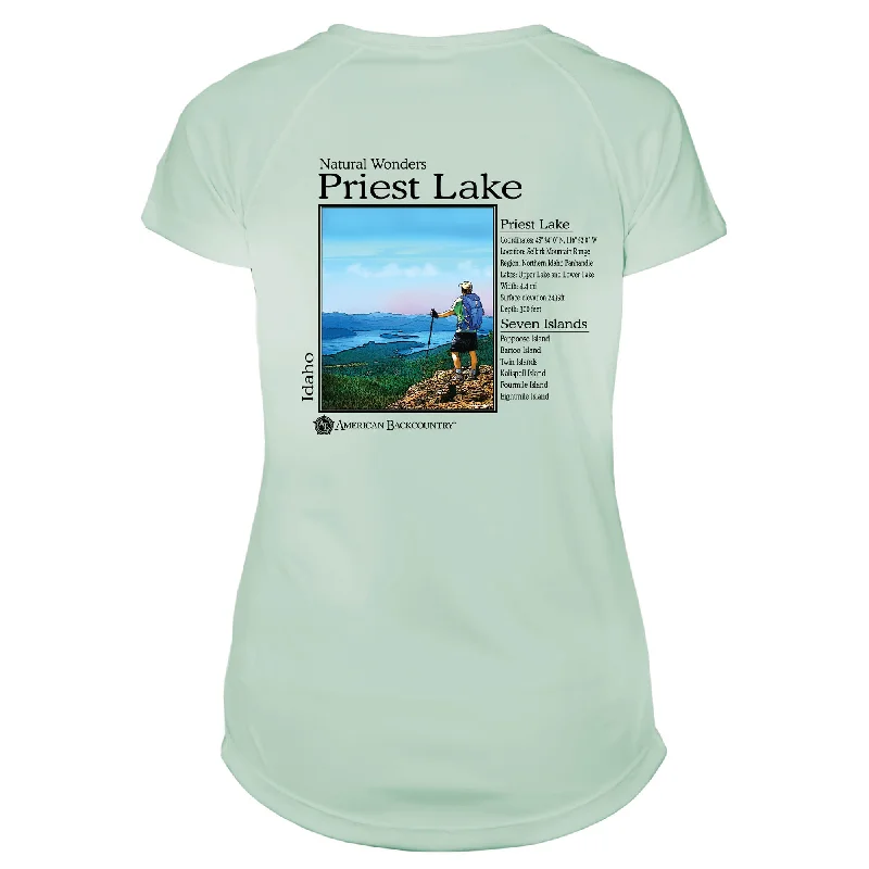 Priest Lake Classic Backcountry Microfiber Women's T-Shirt-- Fitted T-Shirt Seamless Stretchy Priest Lake Classic Backcountry Microfiber Women's T-Shirt-- Fitted T-Shirt Seamless Stretchy