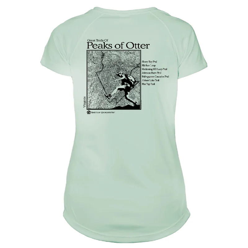 Peaks of Otter Great Trails Microfiber Women's T-Shirt-- Hooded Caped Shawl Collar