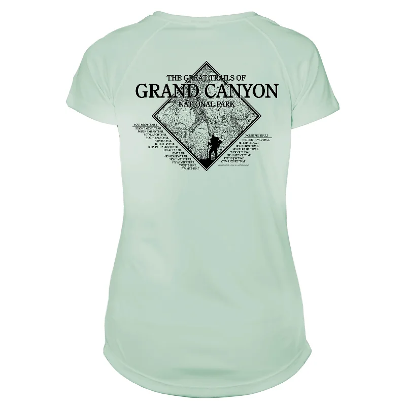Grand Canyon National Park Diamond Topo Microfiber Women's T-Shirt-- Print Jacquard Patchwork Grand Canyon National Park Diamond Topo Microfiber Women's T-Shirt-- Print Jacquard Patchwork