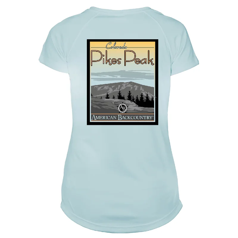 Pikes Peak Vintage Destinations Microfiber Women's T-Shirt-- Graphic T-Shirt Round Neck Polyester Pikes Peak Vintage Destinations Microfiber Women's T-Shirt-- Graphic T-Shirt Round Neck Polyester