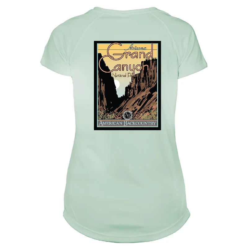 Grand Canyon Vintage Destinations Microfiber Women's T-Shirt-- Hooded Caped Shawl Collar Grand Canyon Vintage Destinations Microfiber Women's T-Shirt-- Hooded Caped Shawl Collar