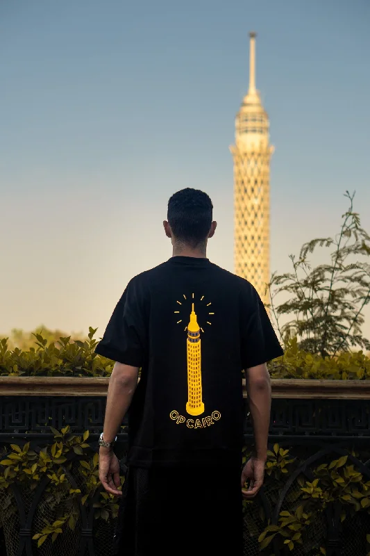 Cairo Tower Cotton T-Shirt - Ordinary Product-- Satin Fabric Silk Fabric Chiffon Fabric Cairo Tower Cotton T-Shirt - Ordinary Product-- Satin Fabric Silk Fabric Chiffon Fabric