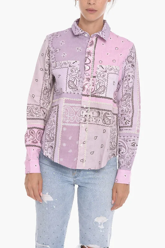 Amiri Paisley Patterned RECONSTRUCTED Cotton Shirt S Standard size-- Rayon Fabric Velvet Fabric Corduroy Fabric Amiri Paisley Patterned RECONSTRUCTED Cotton Shirt S Standard size-- Rayon Fabric Velvet Fabric Corduroy Fabric