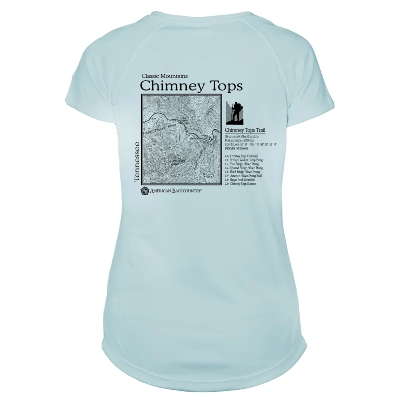 Chimney Tops Classic Mountain Microfiber Women's T-Shirt-- Jersey Fabric Tulle Fabric Batik Fabric Chimney Tops Classic Mountain Microfiber Women's T-Shirt-- Jersey Fabric Tulle Fabric Batik Fabric