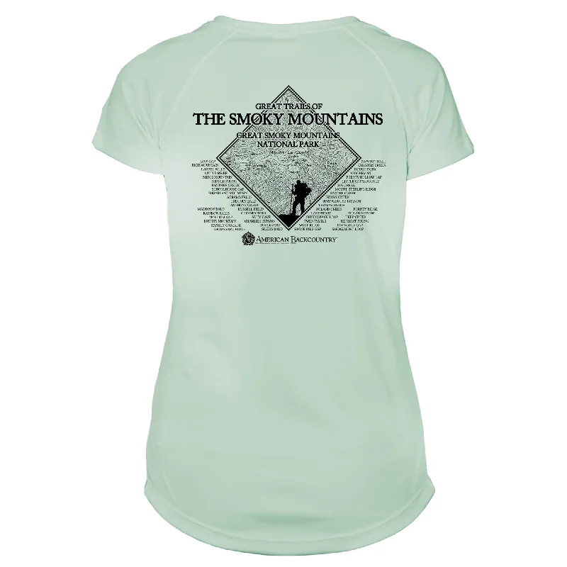 Great Smoky Mountains Diamond Topo Microfiber Women's T-Shirt -- Basic T-Shirt Crew Neck Short Sleeve Great Smoky Mountains Diamond Topo Microfiber Women's T-Shirt -- Basic T-Shirt Crew Neck Short Sleeve