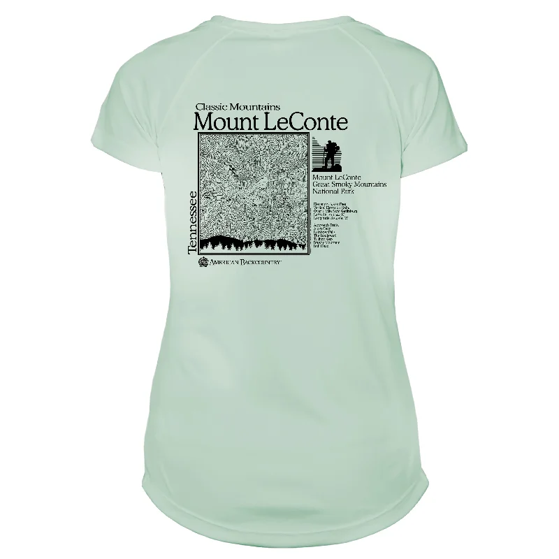 Mount Leconte Classic Mountain Microfiber Women's T-Shirt-- Mesh Blend Leather Blend Suede Blend Mount Leconte Classic Mountain Microfiber Women's T-Shirt-- Mesh Blend Leather Blend Suede Blend