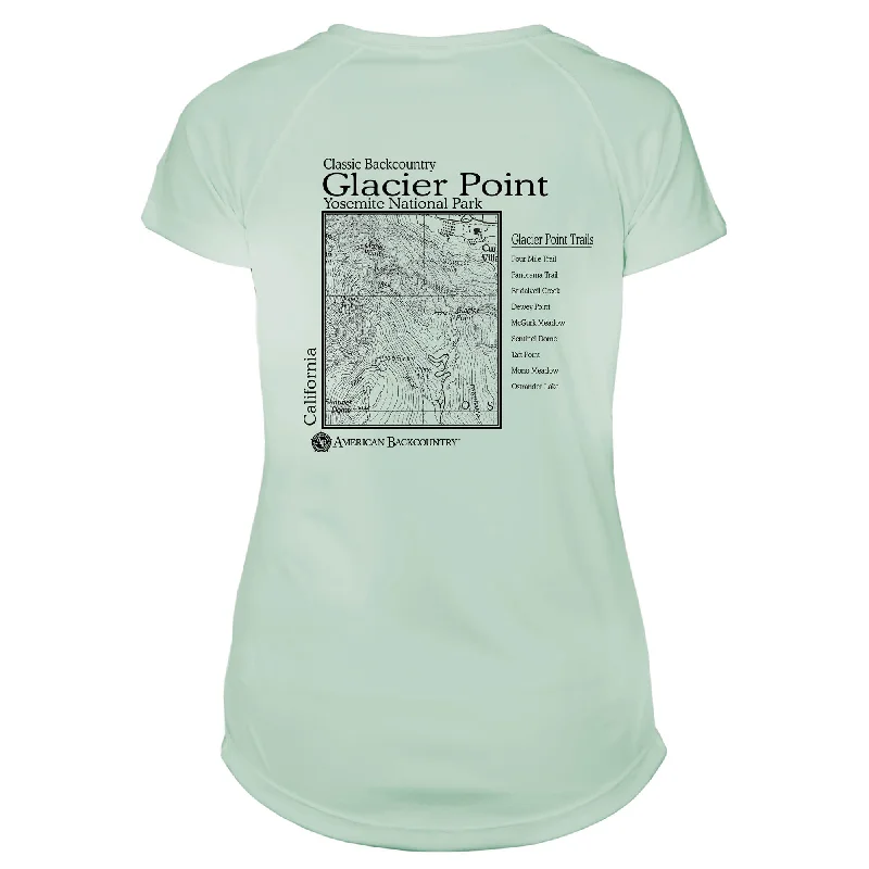 Glacier Point National Park Classic Backcountry Microfiber Women's T-Shirt-- Houndstooth Herringbone Solid Glacier Point National Park Classic Backcountry Microfiber Women's T-Shirt-- Houndstooth Herringbone Solid
