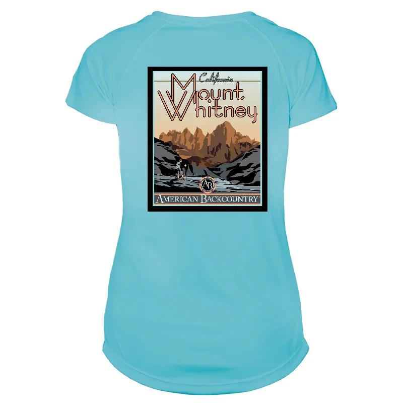 Mount Whitney Vintage Destinations Microfiber Women's T-Shirt-- Satin Blend Silk Blend Wool Blend Mount Whitney Vintage Destinations Microfiber Women's T-Shirt-- Satin Blend Silk Blend Wool Blend