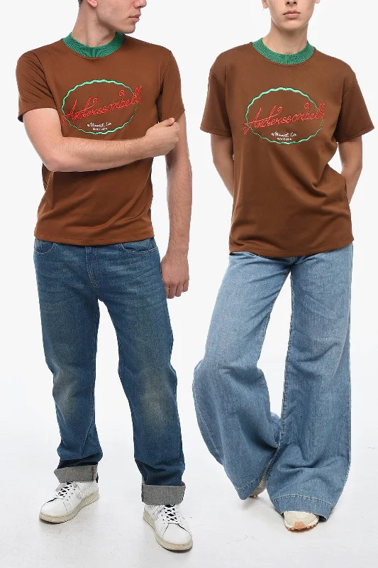 Andersson Bell Embroidered Logo Short Sleeved T-shirt S Standard size-- Nylon Fabric Polyester Fabric Spandex Fabric Andersson Bell Embroidered Logo Short Sleeved T-shirt S Standard size-- Nylon Fabric Polyester Fabric Spandex Fabric