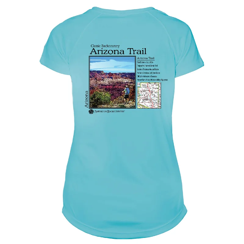 Arizona Trail Classic Backcountry Microfiber Women's T-Shirt-- Notch Collar Peter Pan Collar Cowl Neck Arizona Trail Classic Backcountry Microfiber Women's T-Shirt-- Notch Collar Peter Pan Collar Cowl Neck