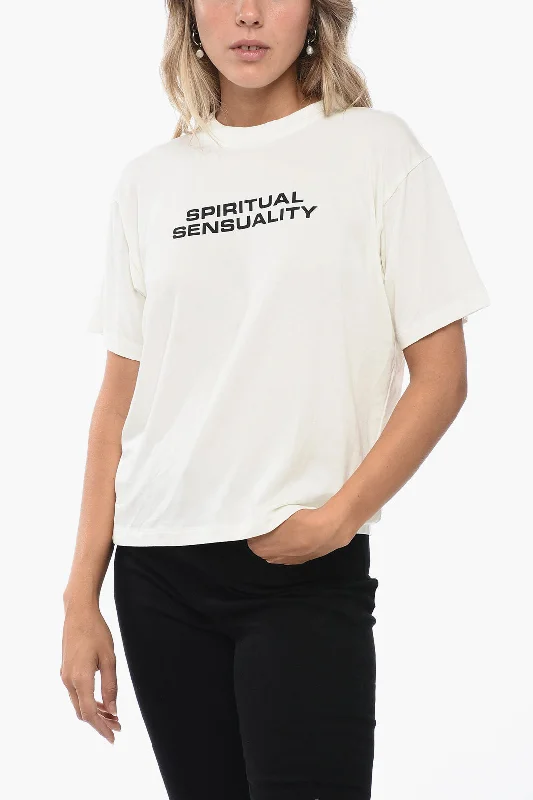 Liberal Youth Ministry Crew Neck SPIRITUAL SENSUALITY Printed T-Shirt L Standard size-- Zippered Buttoned Snapped Liberal Youth Ministry Crew Neck SPIRITUAL SENSUALITY Printed T-Shirt L Standard size-- Zippered Buttoned Snapped