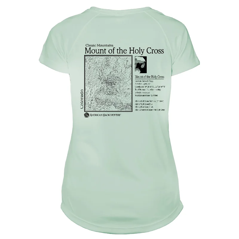 Mount Of Holy Cross Classic Mountain Microfiber Women's T-Shirt-- Denim Fabric Leather Fabric Suede Fabric Mount Of Holy Cross Classic Mountain Microfiber Women's T-Shirt-- Denim Fabric Leather Fabric Suede Fabric