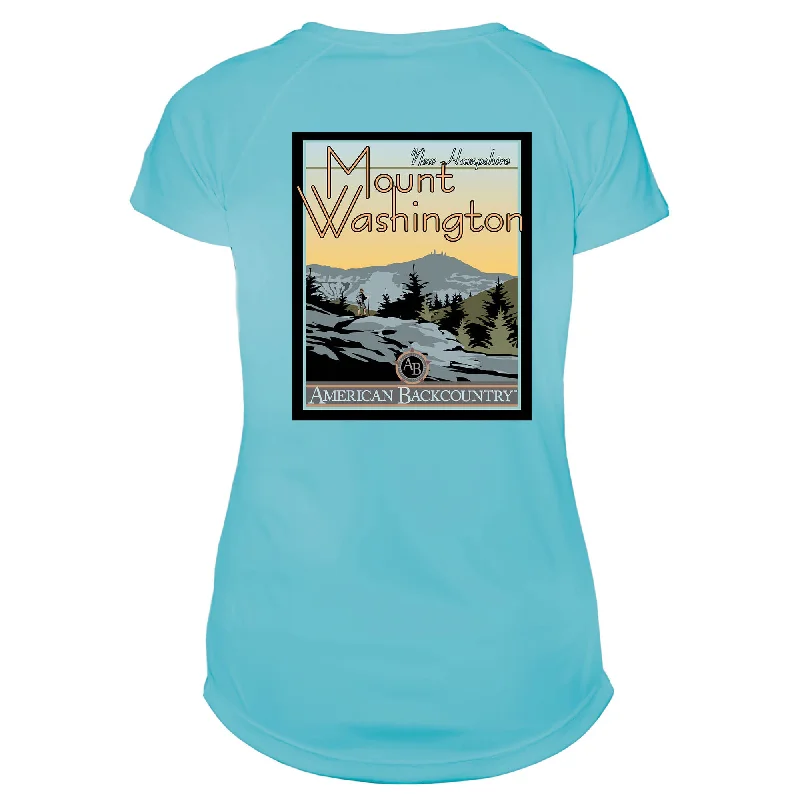Mount Washington Vintage Destinations Microfiber Women's T-Shirt-- Ribbed Striped Patterned Mount Washington Vintage Destinations Microfiber Women's T-Shirt-- Ribbed Striped Patterned
