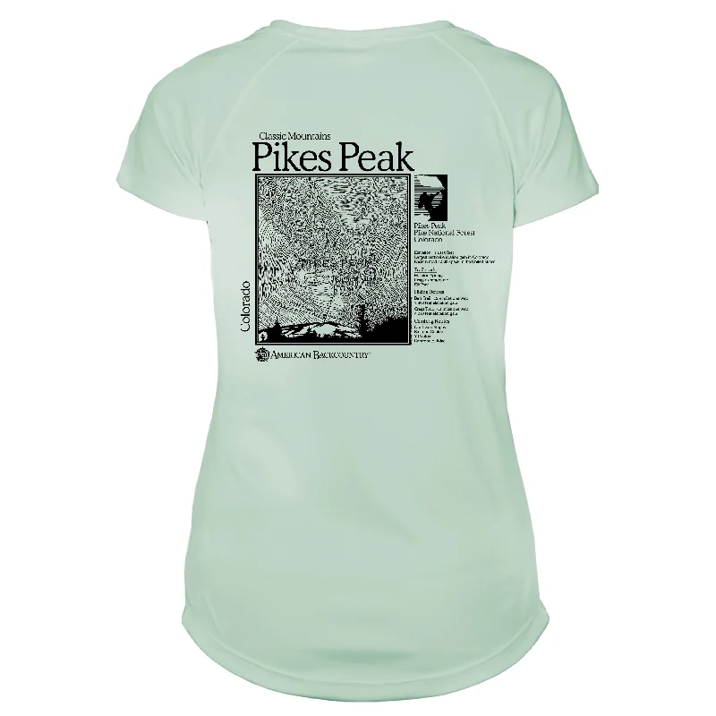 Pikes Peak Classic Mountain Microfiber Women's T-Shirt-- V-Neck T-Shirt Long Sleeve Cotton Pikes Peak Classic Mountain Microfiber Women's T-Shirt-- V-Neck T-Shirt Long Sleeve Cotton