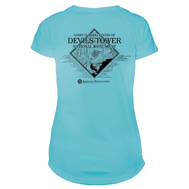 Devils Tower Diamond Topo Microfiber Women's T-Shirt-- Satin Blend Silk Blend Wool Blend Devils Tower Diamond Topo Microfiber Women's T-Shirt-- Satin Blend Silk Blend Wool Blend