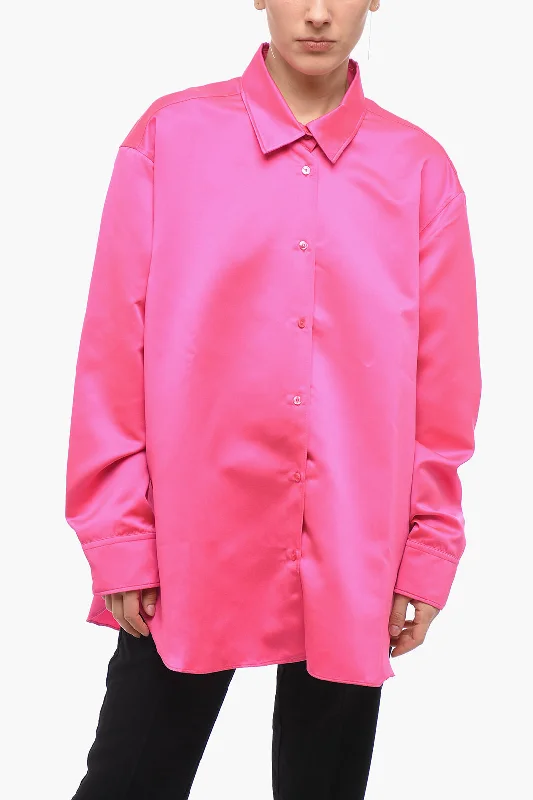 The Andamane Satin Oversized Shirt 42 Italian size-- Terry Blend Velvet Blend Canvas Blend The Andamane Satin Oversized Shirt 42 Italian size-- Terry Blend Velvet Blend Canvas Blend