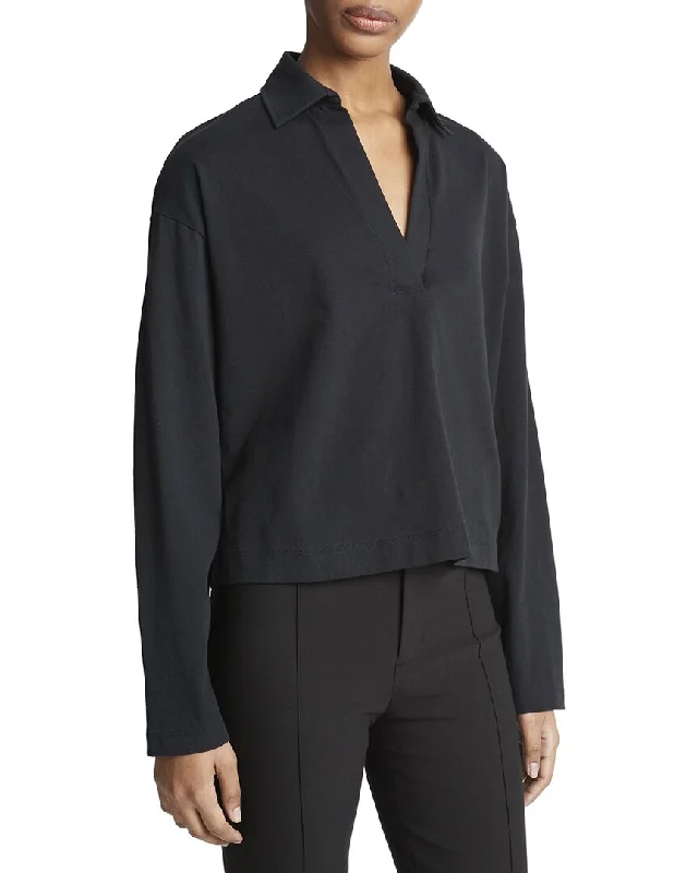 Vince Easy Polo Shirt-- Boxy Fit Fitted Loose