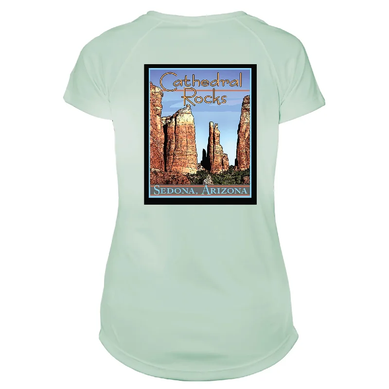 Cathedral Rocks Vintage Destinations Microfiber Women's T-Shirt-- Rayon Fabric Velvet Fabric Corduroy Fabric Cathedral Rocks Vintage Destinations Microfiber Women's T-Shirt-- Rayon Fabric Velvet Fabric Corduroy Fabric