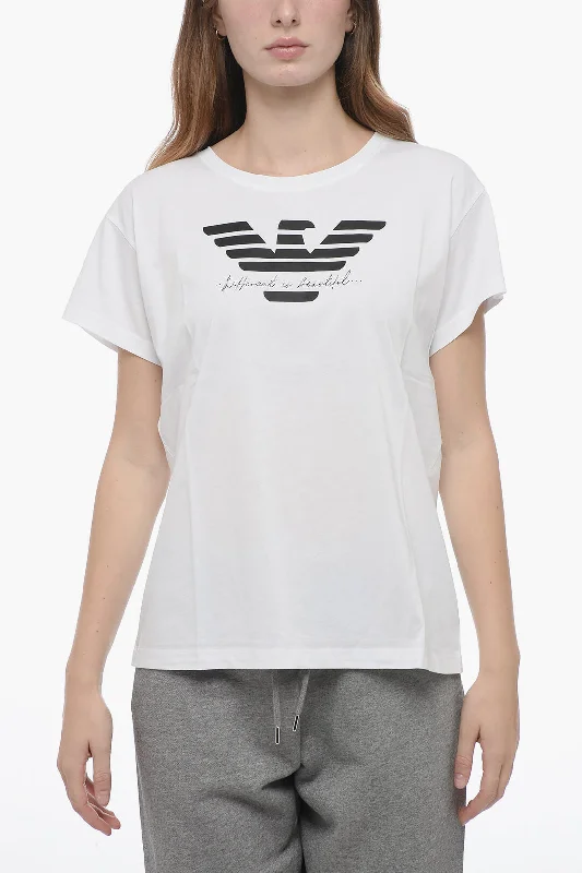 Armani EMPORIO Crew Neck T-Shirt with Printed Logo S Standard size-- Satin Fabric Silk Fabric Chiffon Fabric Armani EMPORIO Crew Neck T-Shirt with Printed Logo S Standard size-- Satin Fabric Silk Fabric Chiffon Fabric