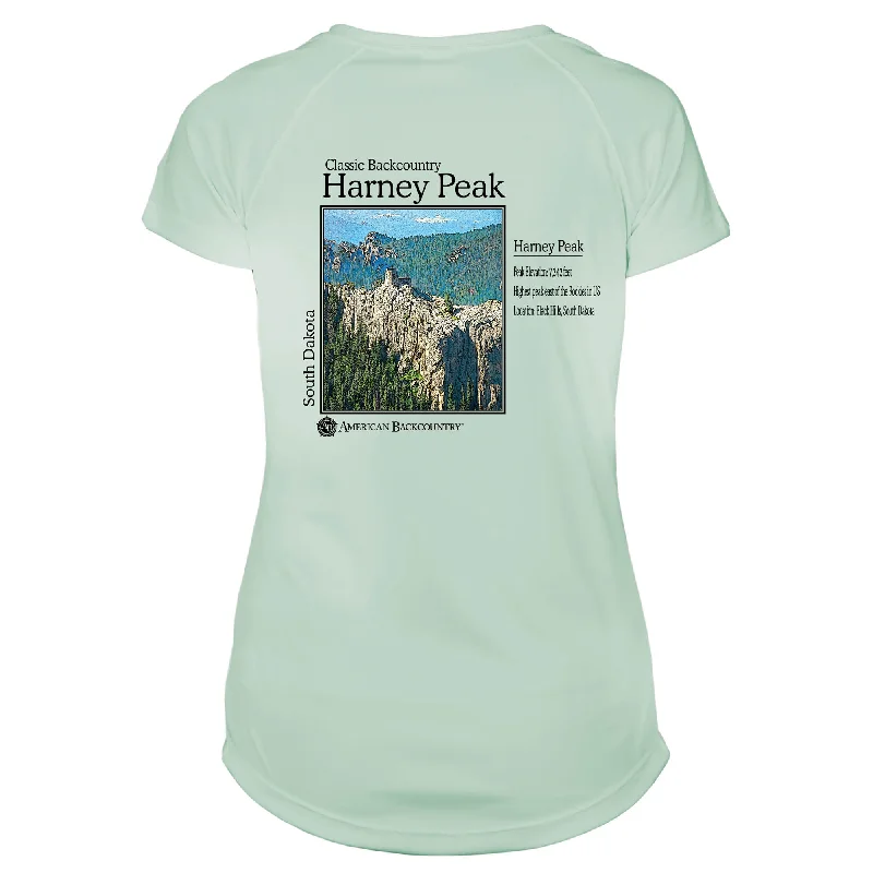 Harney Peak Classic Backcountry Microfiber Women's T-Shirt-- Anti-Pilling Machine Wash Handmade Harney Peak Classic Backcountry Microfiber Women's T-Shirt-- Anti-Pilling Machine Wash Handmade