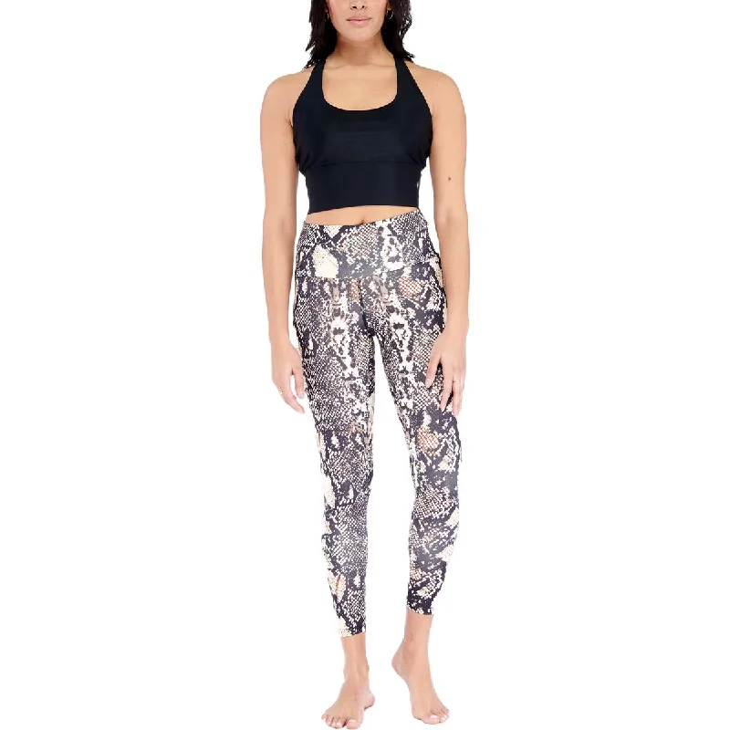 Electric Yoga Women's Snake Print Mid-Rise Quick Dry Activewear Fitness Leggings Elegant Sheer Leggings Electric Yoga Women's Snake Print Mid-Rise Quick Dry Activewear Fitness Leggings Elegant Sheer Leggings