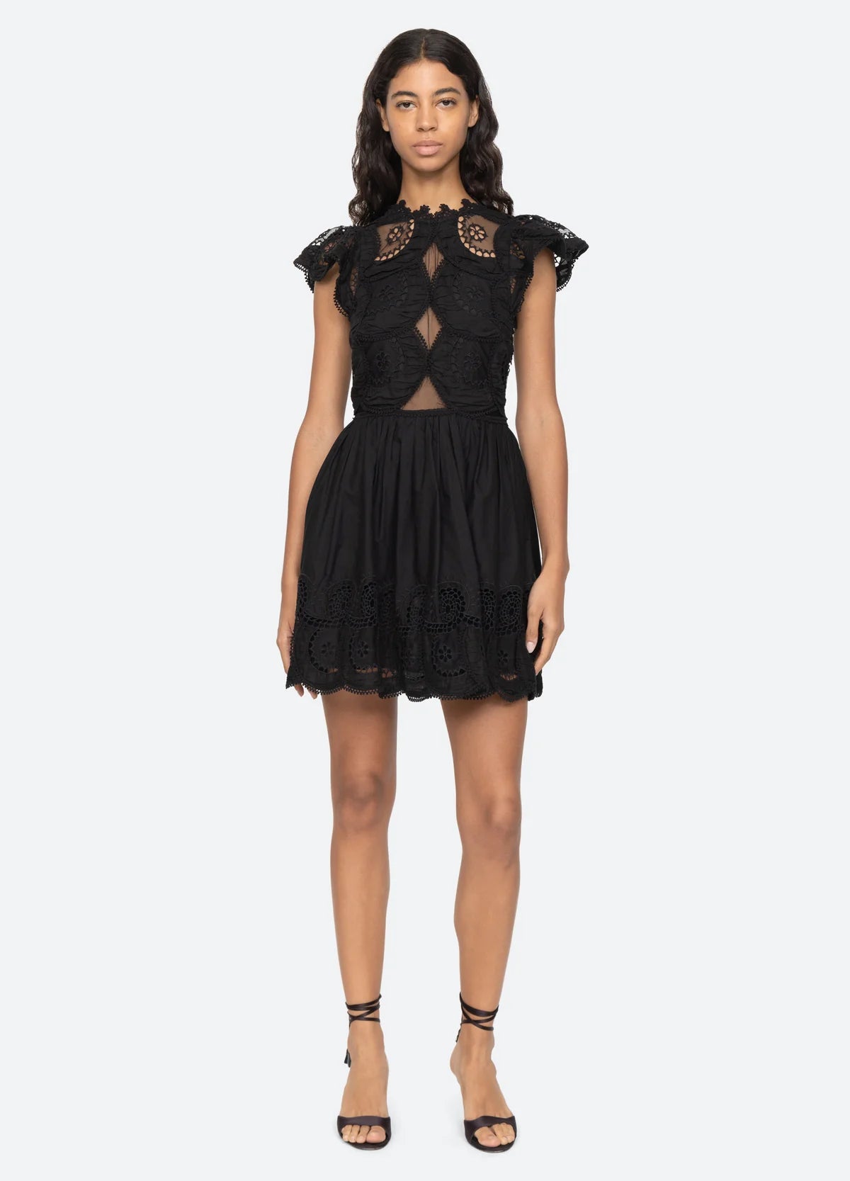 Drea Mini Dress - Black Modern Satin Mini Dress