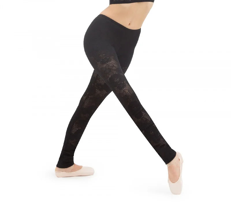 Rose lace legging Stylish Sweatproof Leggings