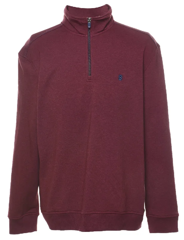 Izod Plain Sweatshirt - L Oversized Hoodie Comfort Casual