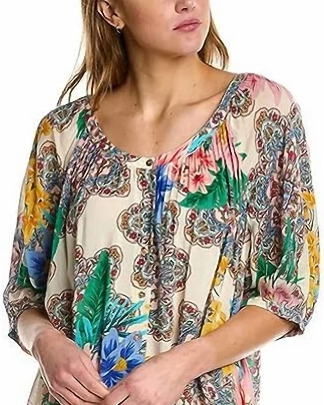 Bryony Mini Dress in Multi | Multi Elegant Vintage Mini Dress