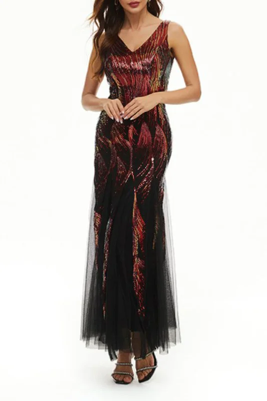 Celebrities Elegant Color Block Patchwork V Neck Evening Dress Dresses Cowl Neckline Elegant Celebrities Elegant Color Block Patchwork V Neck Evening Dress Dresses Cowl Neckline Elegant