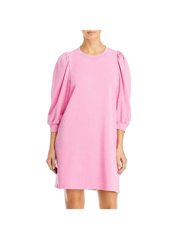 Mariposa Womens Casual Mini Sweatshirt Dress Hoodie with Rolled Sleeves Casual Relaxed Mariposa Womens Casual Mini Sweatshirt Dress Hoodie with Rolled Sleeves Casual Relaxed