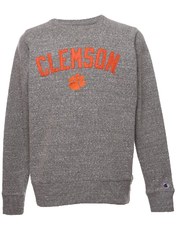 Champion Clemson Tigers Sweatshirt - M Hoodie with Logo Branding Identity