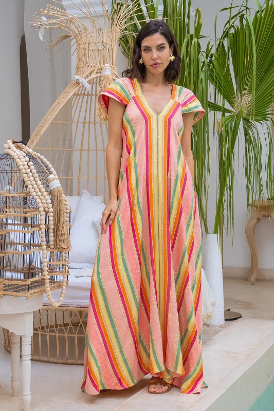 Jull Beige Maxi Dress Tunics Chic fashionable