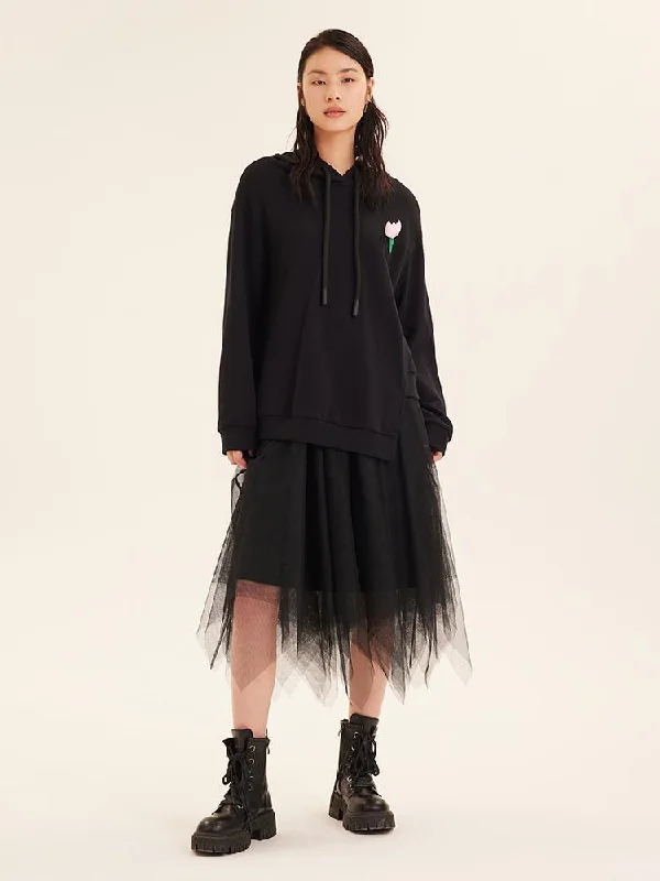 Hoodie Two-Piece Dress Hoodie with Pattern Geometric Abstract