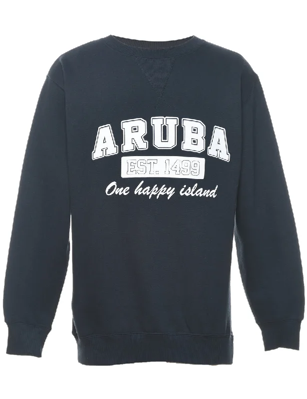 Aruba Printed Sweatshirt - S Graphic Hoodie Design Print