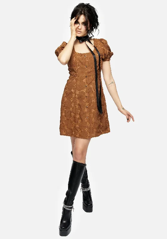 Honeysuckle Puff Sleeve Mini Dress Comfortable Wrap Mini Dress