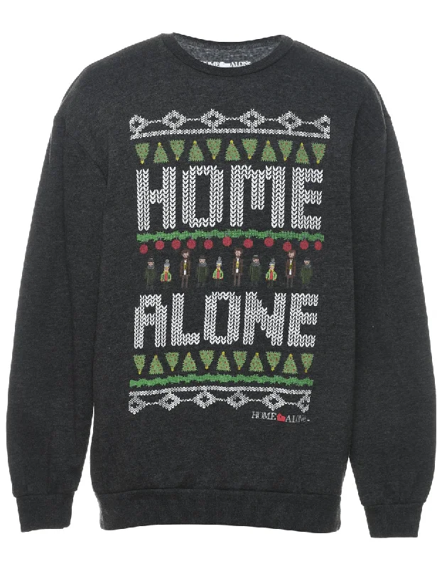 Festive Season Christmas Home Alone Sweatshirt - S Hoodie with Sequins Glamorous Eye-catching Festive Season Christmas Home Alone Sweatshirt - S Hoodie with Sequins Glamorous Eye-catching