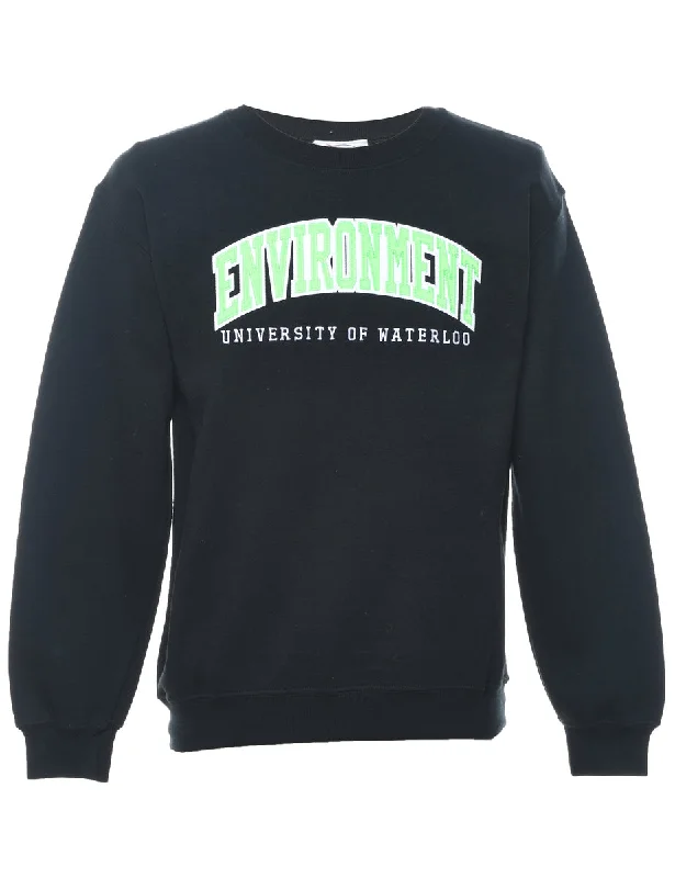 Environment Black & Light Green Embroidered Sweatshirt - S Hoodie Sweatshirt Pullover Environment Black & Light Green Embroidered Sweatshirt - S Hoodie Sweatshirt Pullover