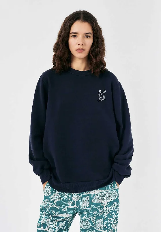 Sweatshirt The End 224ae004 401-Midnight-Blue Hoodie with Puffed Sleeves Voluminous Trendy Sweatshirt The End 224ae004 401-Midnight-Blue Hoodie with Puffed Sleeves Voluminous Trendy
